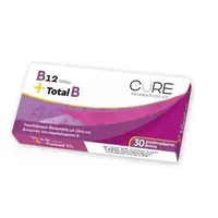 Cure Pharmaceuticals B12 1000μg + Total B Βιταμίνη για την Υγεία του Νευρικού Συστήματος 1000mg 30τεμ