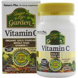 Nature's Plus Garden Vitamin C 500mg 60 φυτικές κάψουλες