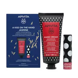 Apivita Promo A Kiss On The Hand Jasmine Moisturizing Cream 50ml & Lip Care Pomegranate 4,4gr