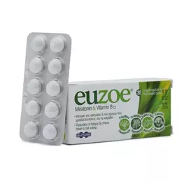Uni-Pharma Euzoe Melatonin & Vitamin B12 Συμπλήρωμα για τον Ύπνο 30 ταμπλέτες
