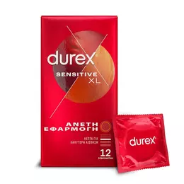 Durex Προφυλακτικά Sensitive XL Μεγάλα και Λεπτά Άνετη Εφαρμογη 12τμχ