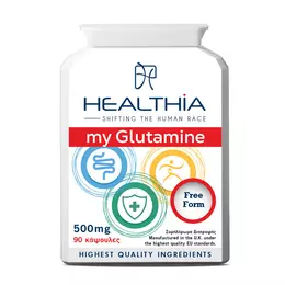 Healthia My Glutamine 500mg Συμπλήρωμα Διατροφής με Αμινοξύ Γλουταμίνη 90 caps