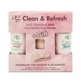AG Pharm Promo Clean & Refresh με Face Cleansing Milk 200ml & Face Refreshing Toner 200ml & ΔΩΡΟ Κορδέλα Μαλλιών