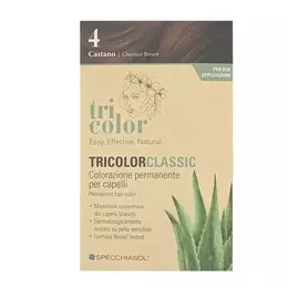 Specchiasol Tricolor Φυτική Βαφή Μαλλιών Χωρίς Αμμωνία Natural Color 4/0 (Καστανό) 236gr