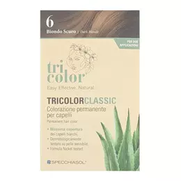 Specchiasol Tricolor Φυτική Βαφή Μαλλιών Χωρίς Αμμωνία Natural Color 6/0 (Ξανθό σκούρο) 236gr