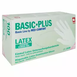 Med Comfort Basic Plus Γάντια Λάτεξ Χωρίς Πούδρα σε Λευκό Χρώμα 100τμχ