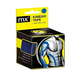 Mx Kinesiology Tape Επίδεσμος Κινησιοθεραπείας 5cmx5m Μπλε Medinox Mx79031