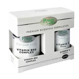 Power Health Power Of Nature Premium Scientific Formulation Platinum Range Vitamin B50 Complex 30 κάψουλες & Δώρο Vitamin C 1000mg 20 κάψουλες