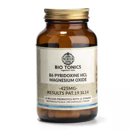 Bio Tonics B6 Pyridoxine HCL Magnecium Oxide 425mg 90 φυτικές κάψουλες