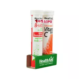 Health Aid B- Vital Σύμπλεγμα Βιταμινών Β - C 1+1 20tabs