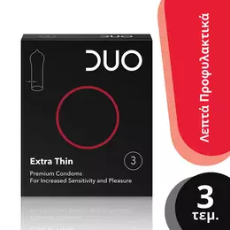 Duo Extra Thin Λεπτό Προφυλακτικό 3 τεμ