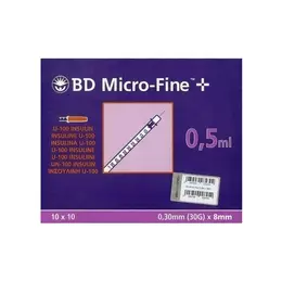 BD Micro-Fine+ 0.5ml 0.30mm (30G) x 8mm 100 τεμ