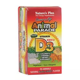 Nature's Plus Animal Parade Vitamin D3 90 μασώμενες ταμπλέτες