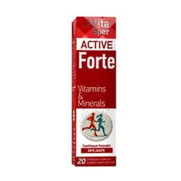 Vitasper Active Forte Vitamins & Minerals Tutti Frutti 20 αναβράζοντα δισκία