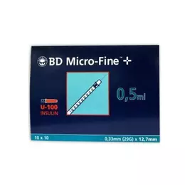 BD Micro-Fine+ U-100 Insulin 0.5ml\ 0.33mm (29G) x 12.7mm 100τμχ