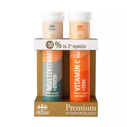 Kaiser 1889 Premium Vitaminology Multivitamins + Biotin 20 αναβράζοντα δισκία & Vitamin C 1000mg + Zinc 20 αναβράζοντα δισκία