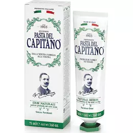 Pasta del Capitano Natural Herbs Οδοντόκρεμα κατα της Πλάκας Φυτική για Βαθύ Καθαρισμό 75ml