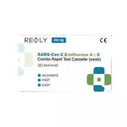 Realy SARS-Cov-2 & Influenza A & B Combo Rapid Test Διαγνωστικό Τεστ Ταχείας Ανίχνευσης Αντιγόνων Covid-19 & Γρίπης με Ρινικό Δείγμα 25τμχ