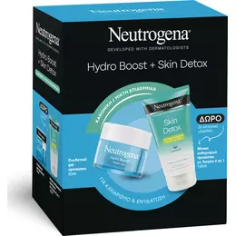 Neutrogena Promo Pack Hydro Boost Ενυδατικό Gel Προσώπου για κανονικές/μικτές επιδερμίδες 50ml & ΔΩΡΟ Skin Detox Mάσκα Καθαρισμό