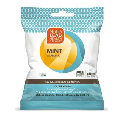 Nutralead Cough Candies Mint Vitamin C Καραμέλες για το Βήχα 40gr