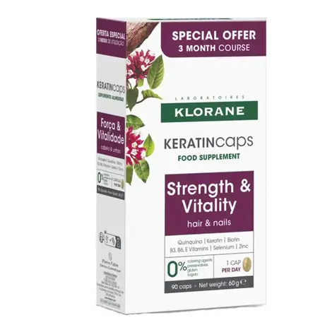 Klorane Strength & Vitality Ειδικό Συμπλήρωμα Διατροφής 90 κάψουλες