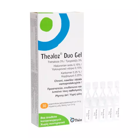 Thea Pharma Hellas Thealoz Duo Gel Οφθαλμικές Σταγόνες με Υαλουρονικό Οξύ για Ξηροφθαλμία 30x0.4ml